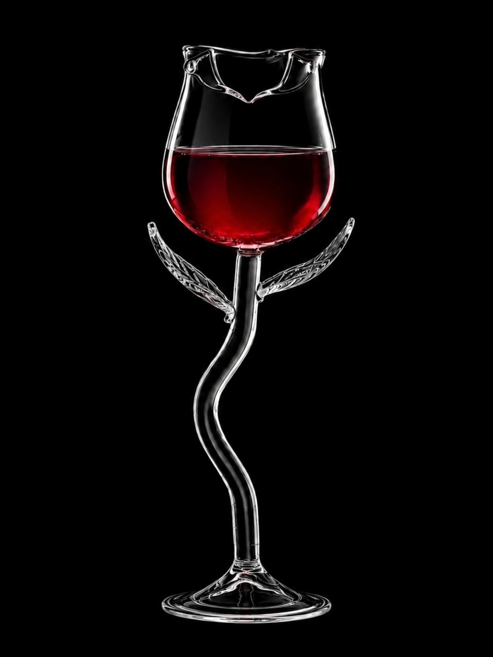 Rose Stem Wine Glass Brand New